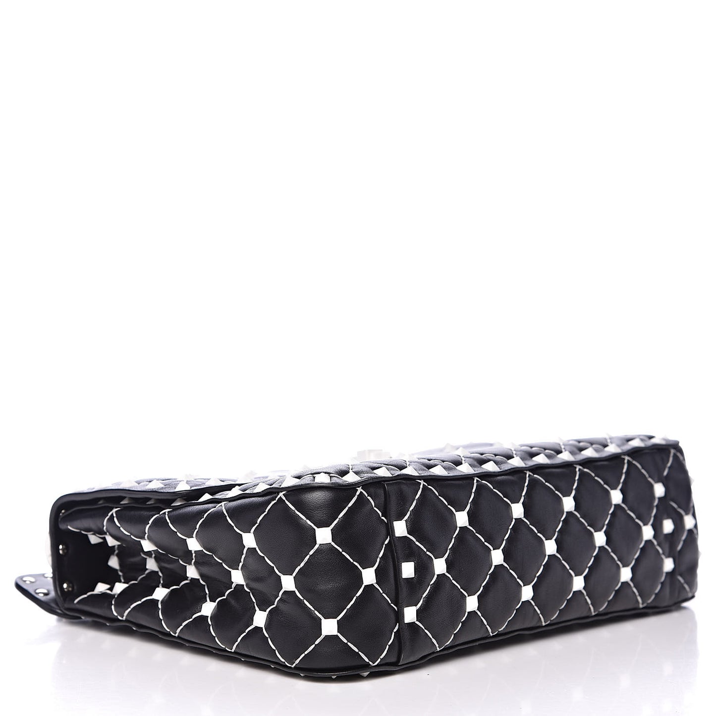 Lambskin Medium Free Rockstud Spike Shoulder Bag Black