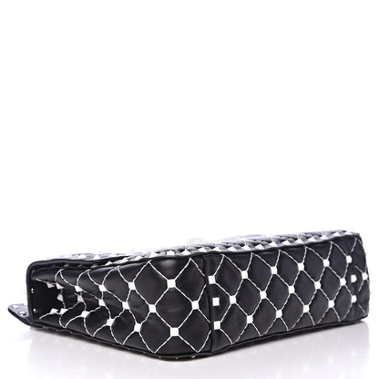 Valentino Garavani Lambskin Medium Free Rockstud Spike Shoulder Bag Black 4 of 10