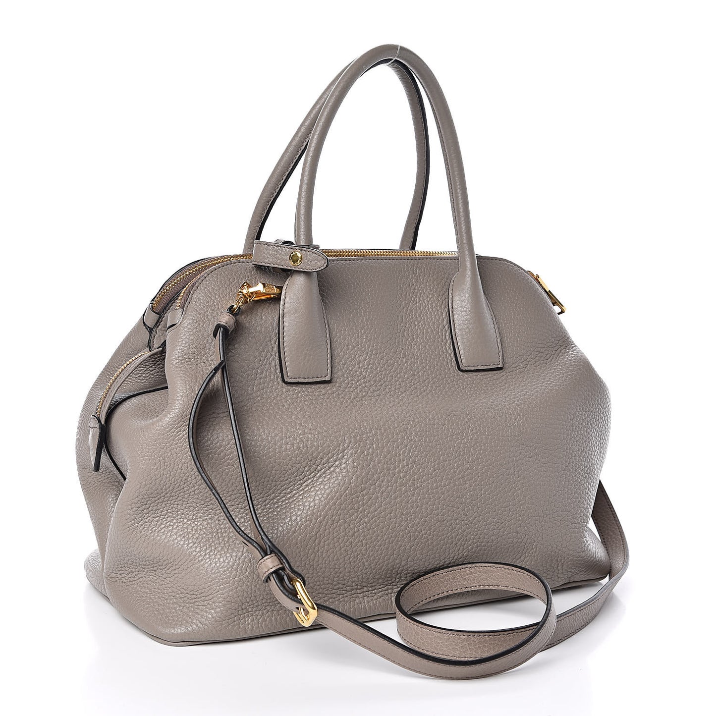 Vitello Daino Top Handle Dome Tote Argilla