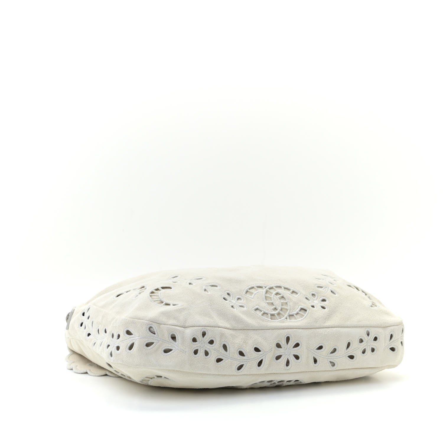 Chanel Suede Embroidered Flap White 3 of 10