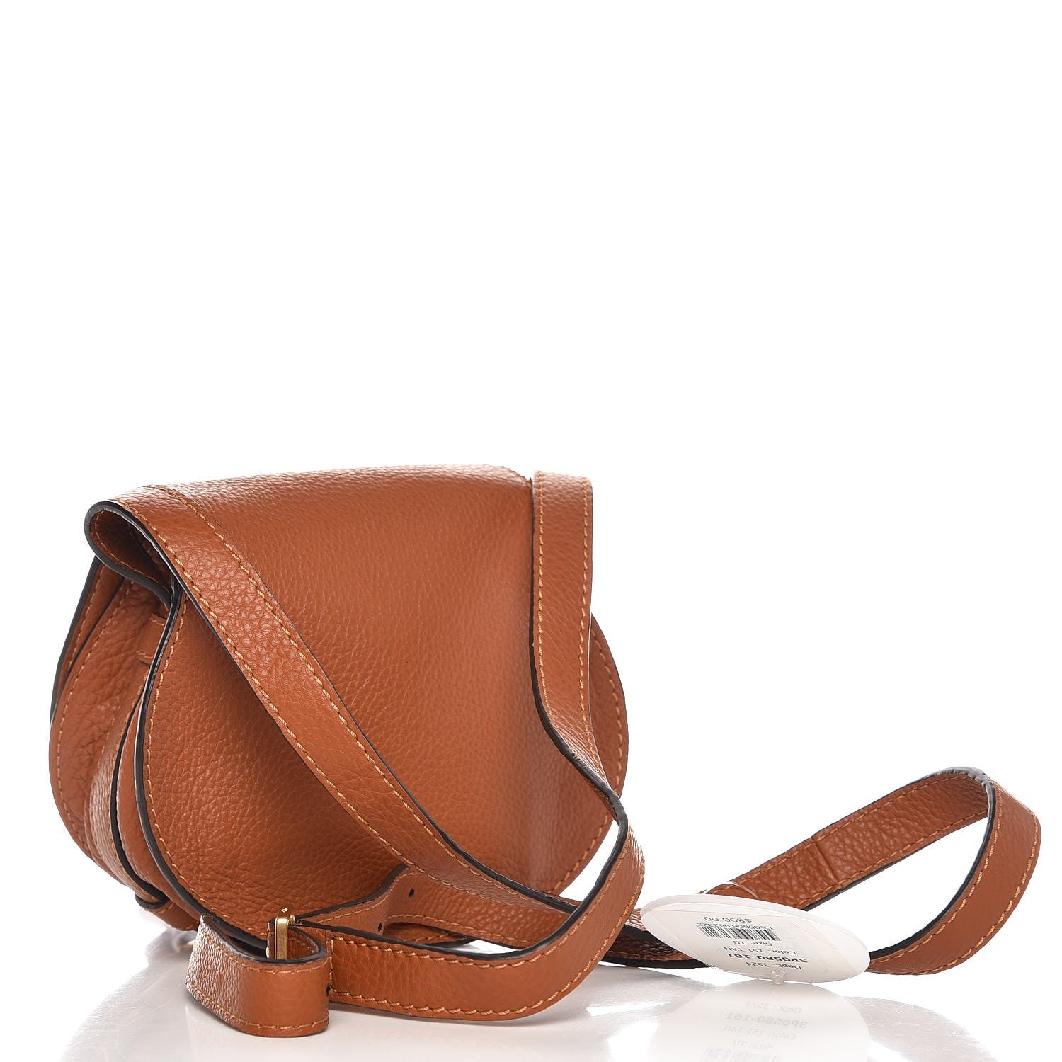 Chloe Calfskin Mini Marcie Round Crossbody Bag Tan 3 of 8