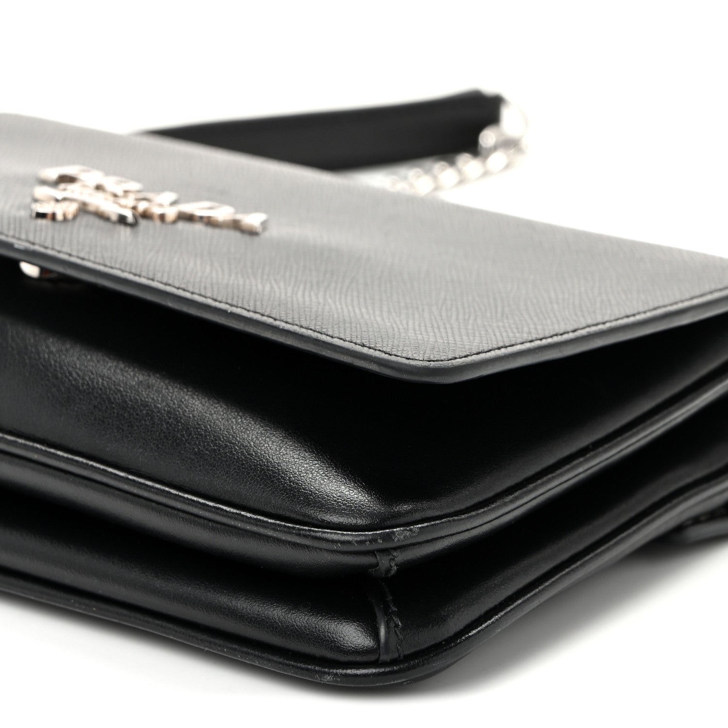 Prada Saffiano Soft Calf Chain Crossbody Bag Black 10 of 10