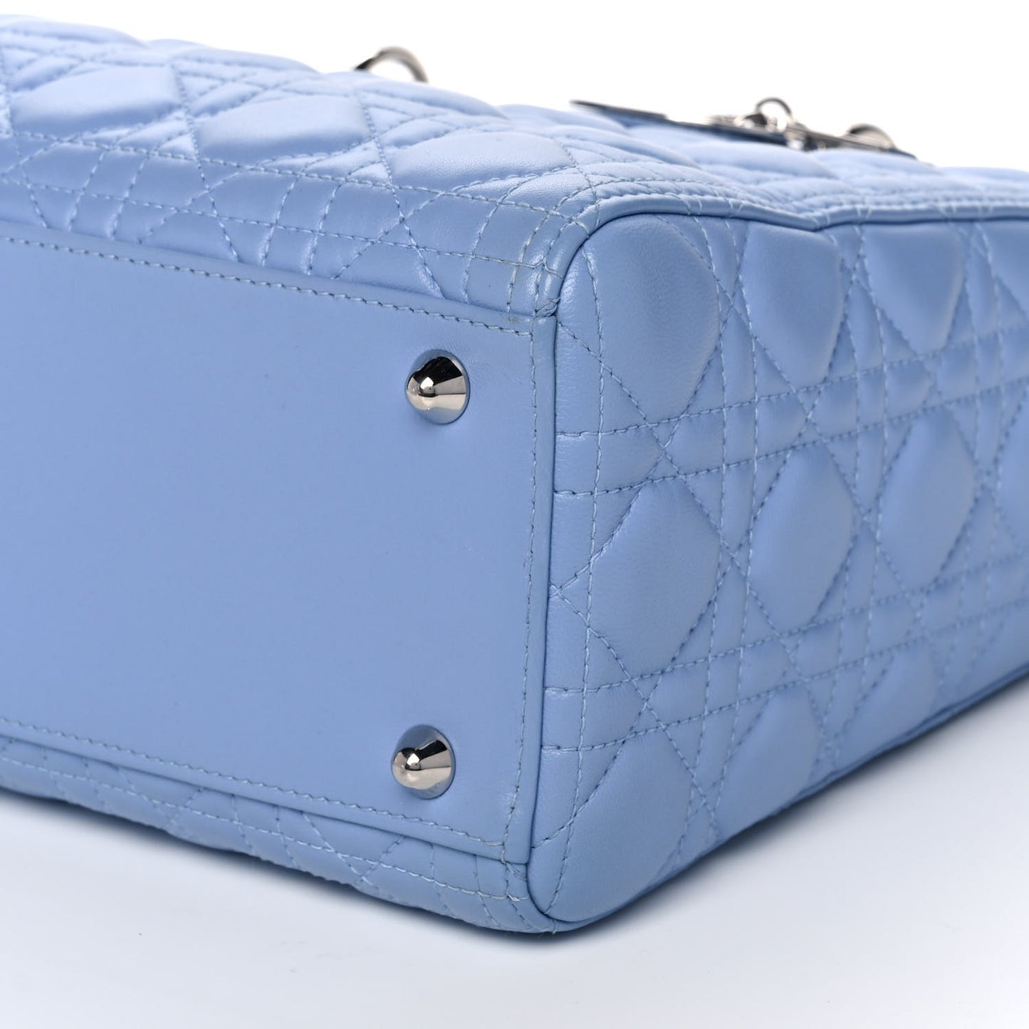 Lambskin Cannage Large Lady Dior Light Blue