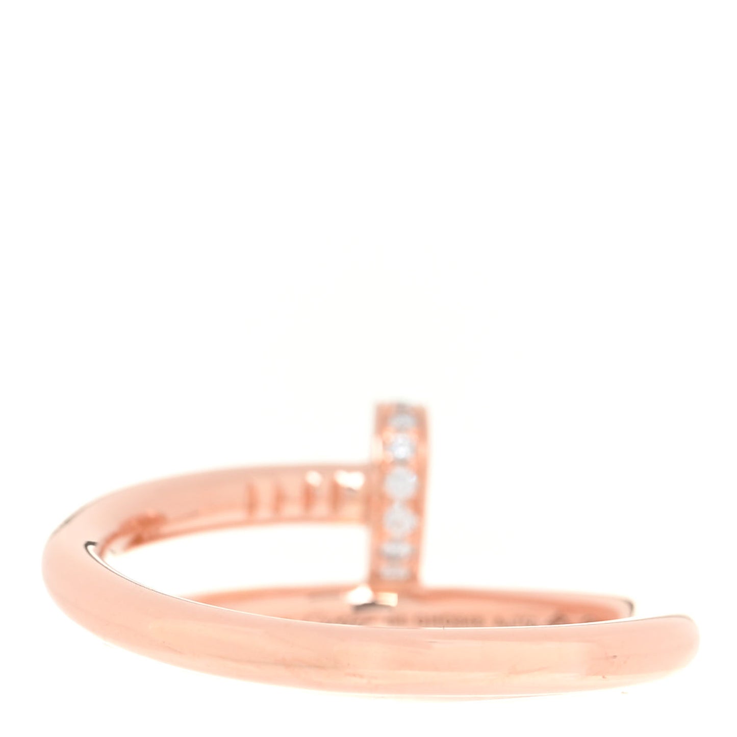 18K Pink Gold Diamond Juste Un Clou Ring 64 10.75
