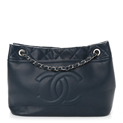 Chanel Caviar Timeless CC Soft Tote Navy Blue 1 of 10