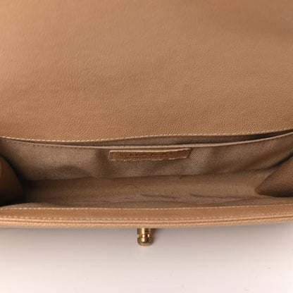 Chanel Caviar Quilted Medium Boy Flap Beige 4 of 4