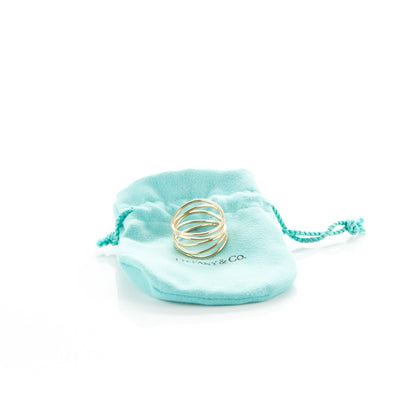 Tiffany 18K Yellow Gold Elsa Peretti Wave Ring 10.5 5 of 5