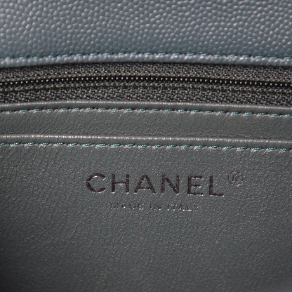 Chanel Caviar Quilted Mini Rectangular Flap Green 6 of 8
