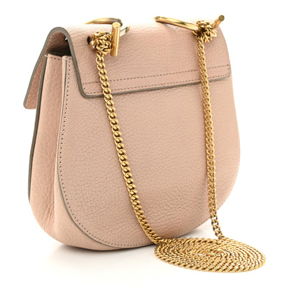 Chloe Grained Lambskin Mini Drew Shoulder Bag Cement Pink 3 of 11