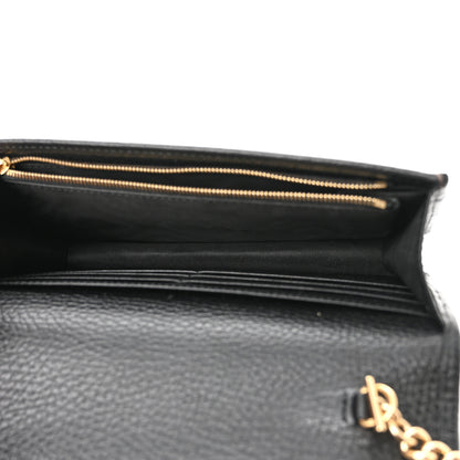 Gucci Calfskin Mini GG Marmont Chain Wallet Black 5 of 10