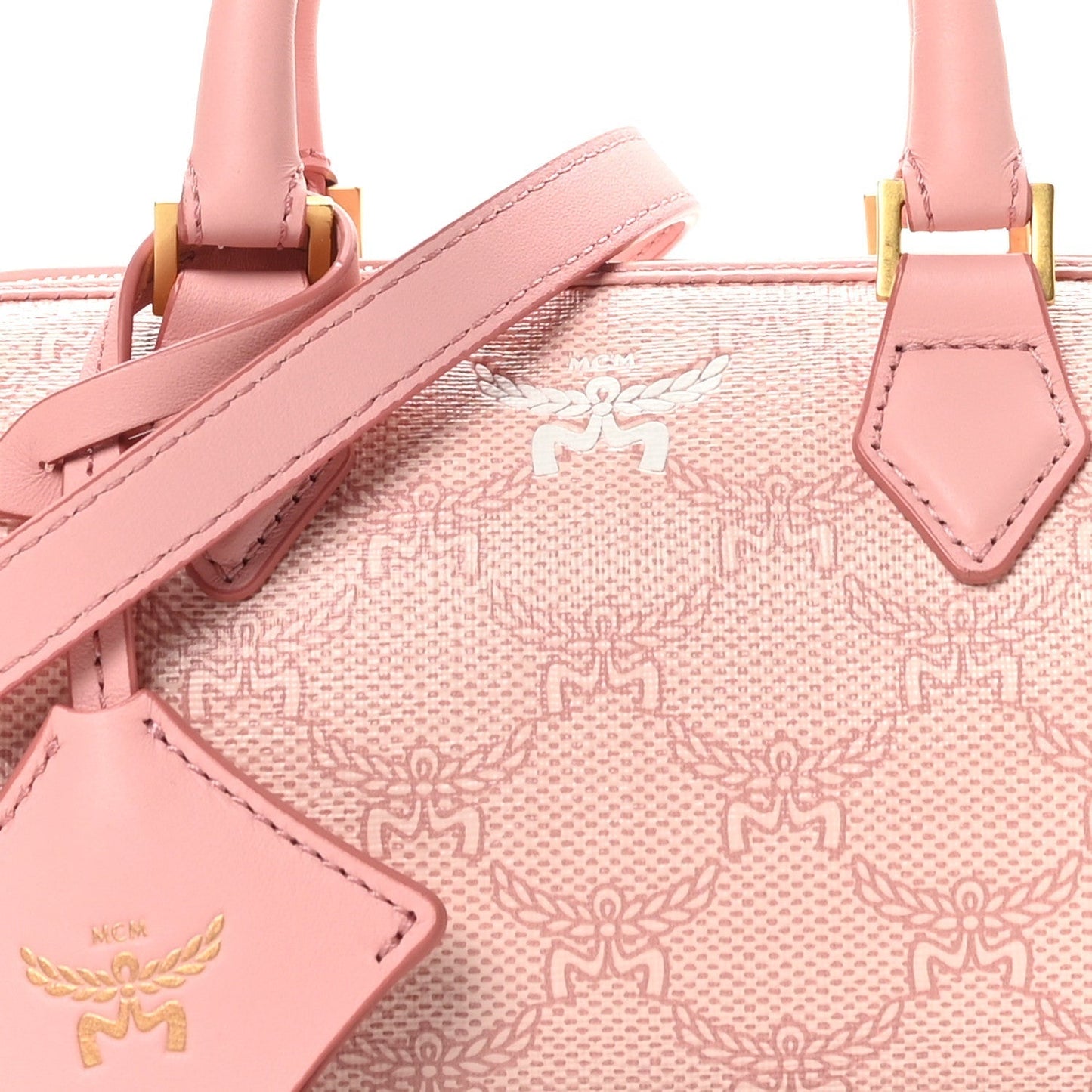 Lauretos Nappa Mini Ella Boston Bag Silver Pink