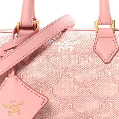 MCM Lauretos Nappa Mini Ella Boston Bag Silver Pink 7 of 9