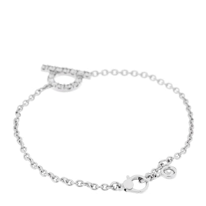Hermes 18K White Gold Diamond Finesse Bracelet SH 2 of 5