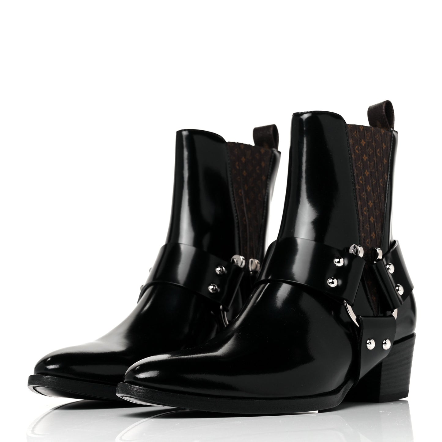 Calfskin Monogram Rhapsody Ankle Boots 38 Black