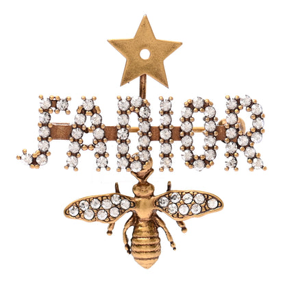 Christian Dior Crystal Bee J'Adior Brooch Gold 1 of 4