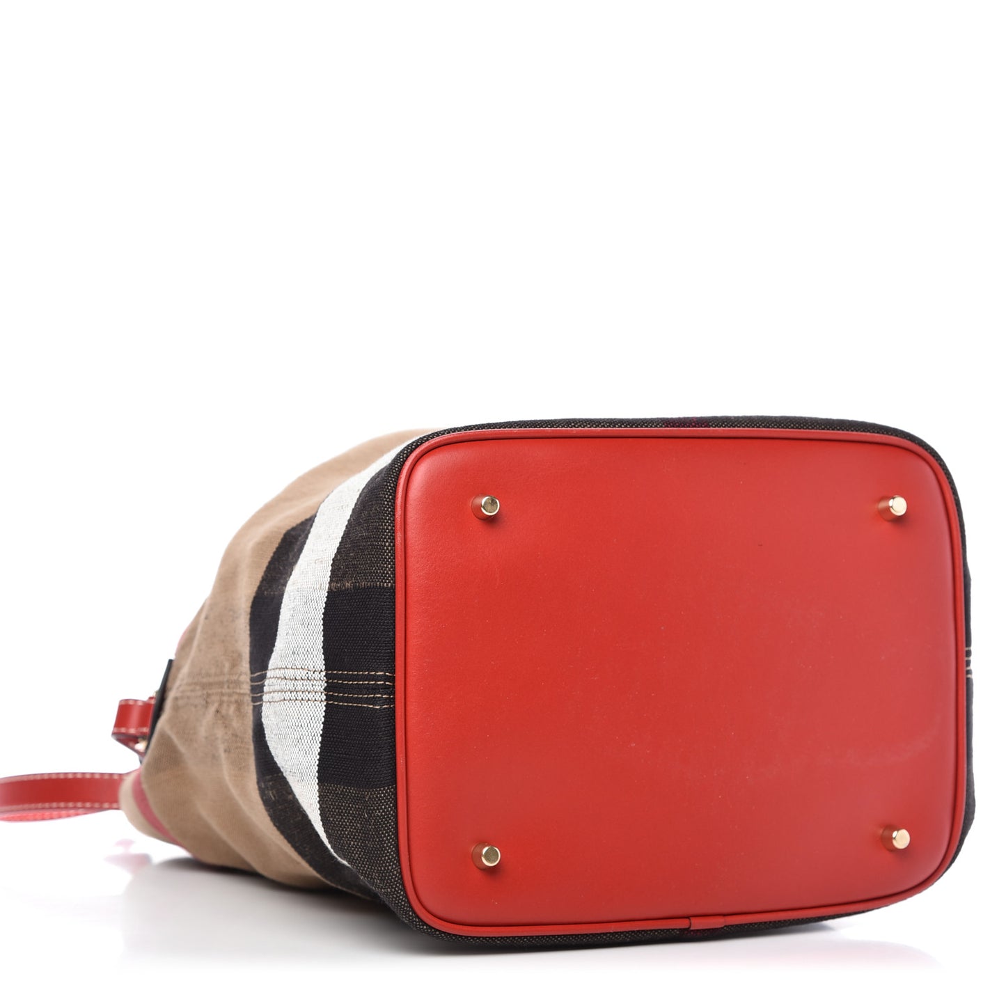 Canvas Mega Check Medium Ashby Hobo Cadmium Red