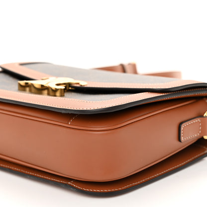 Celine Triomphe Canvas Calfskin Medium Triomphe Bag Tan 10 of 10