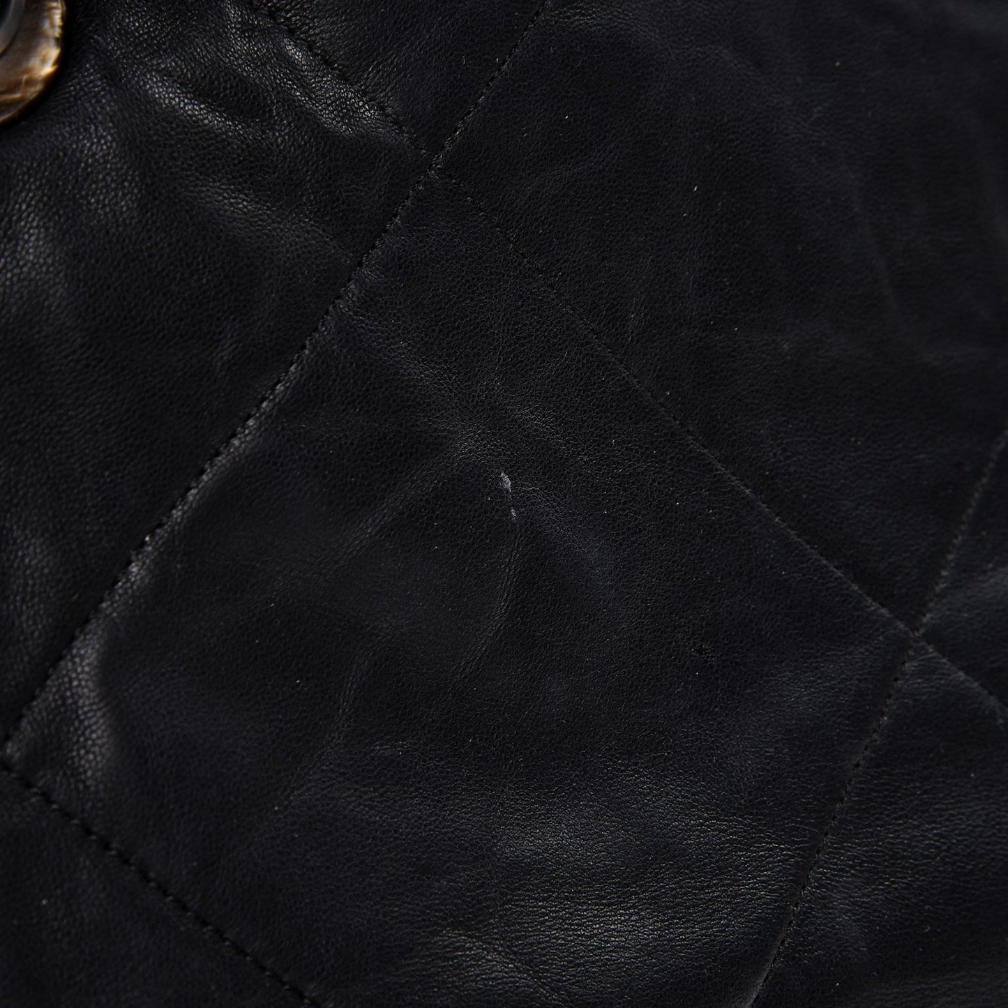 Lambskin Quilted Medium Amalia Shoulder Bag Black