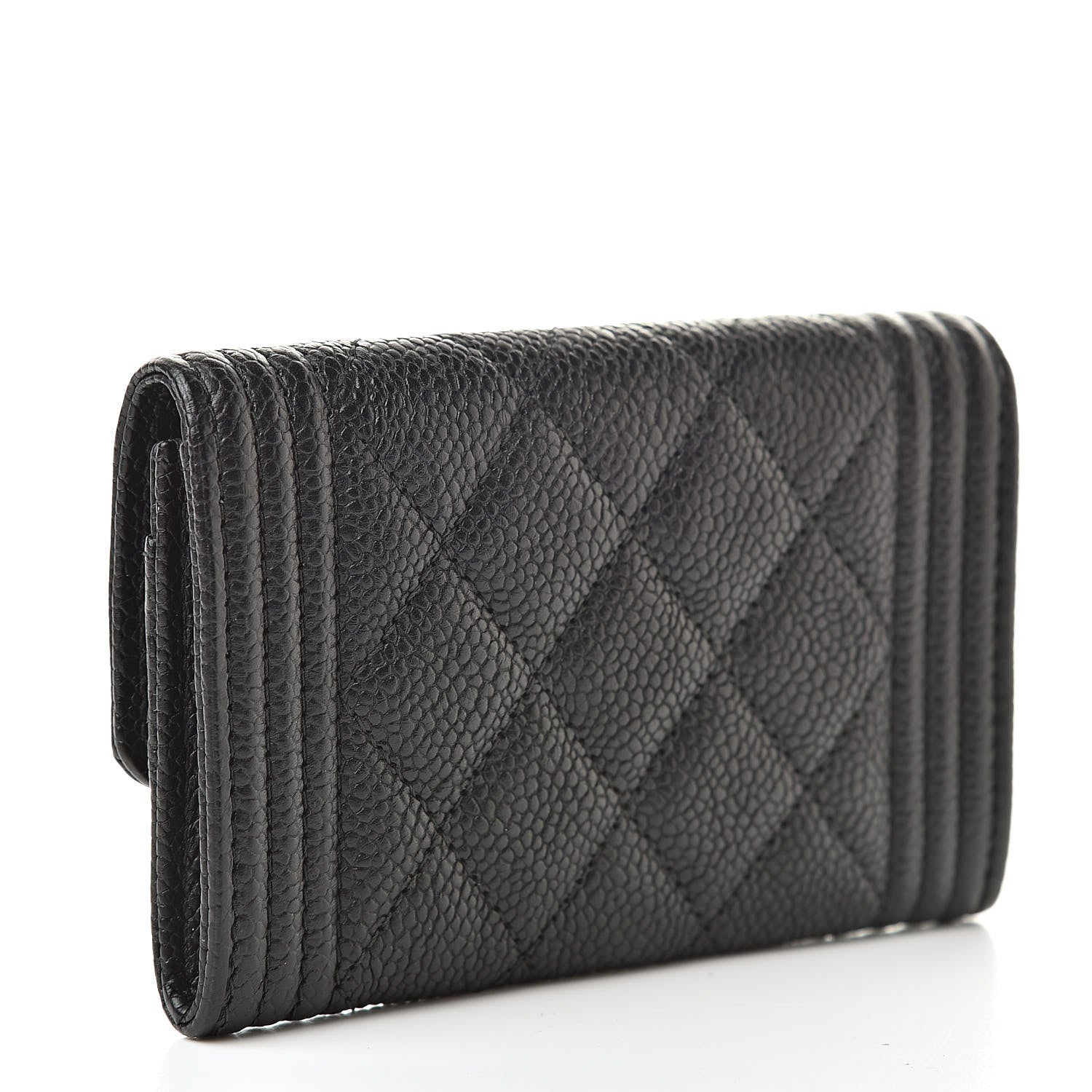 Chanel Caviar Quilted Boy Flap Card Holder Black 3 of 9