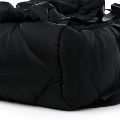 Prada Re-Nylon Men's Padded Logo Backpack With Hood Black 9 of 11