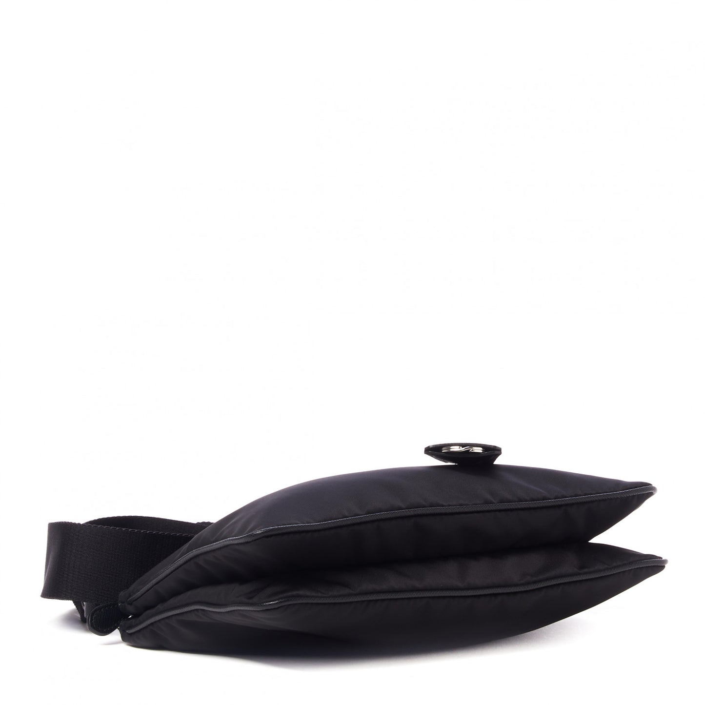 Re-Nylon Saffiano Re-Edition 2000 Double Zip Crossbody Bag Black