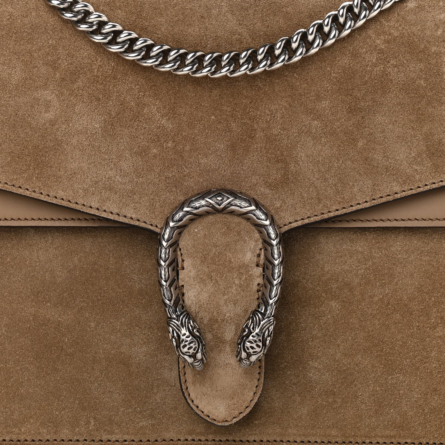 Gucci Suede Medium Dionysus Shoulder Bag Taupe 8 of 10
