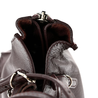 Balenciaga Calfskin Papier Mini A4 Zip Around Tote Rouge Aubergine 12 of 12