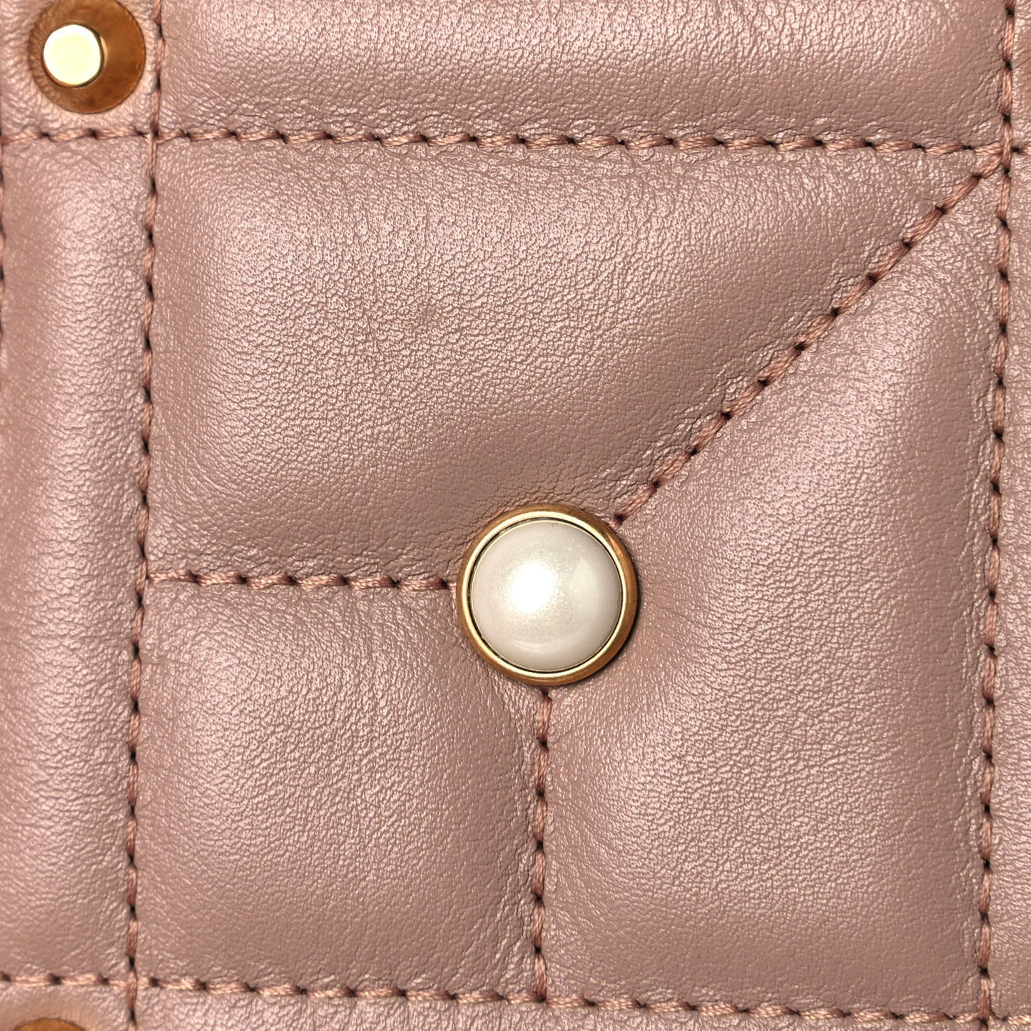 Calfskin Matelasse Studded Mini Pearly GG Marmont Shoulder Bag Porcelain Rose