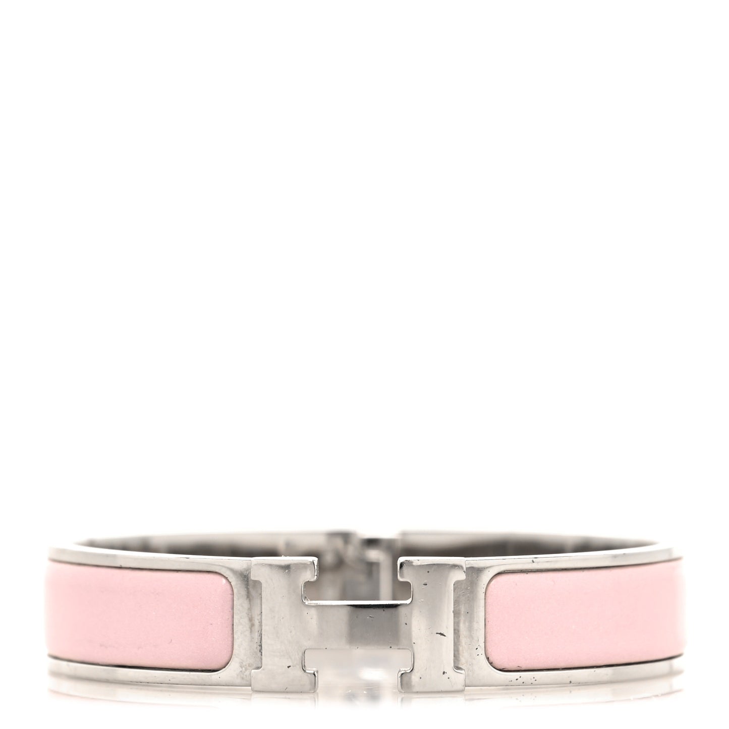 Enamel Narrow Clic Clac H Bracelet PM Rose Candeur
