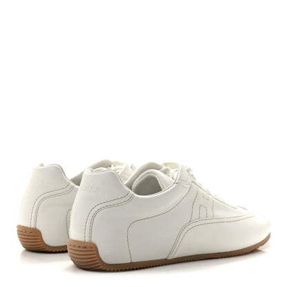 Hermes Supple Calfskin Master Sneakers 37 Beige Glaise 5 of 11