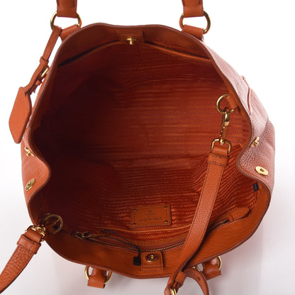 Prada Vitello Daino Tote Papaya 5 of 11
