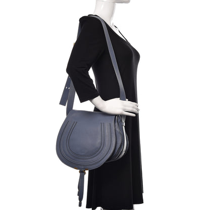 Chloe Calfskin Medium Marcie Round Crossbody Bag Street Blue 2 of 11