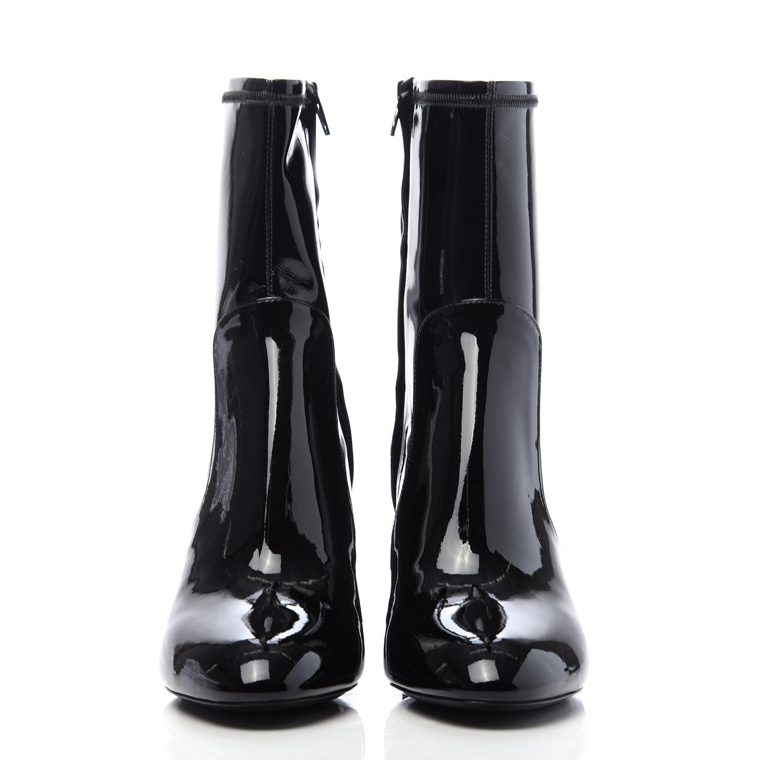 Louis Vuitton Patent Silhouette Ankle Boots 38 Black 2 of 9