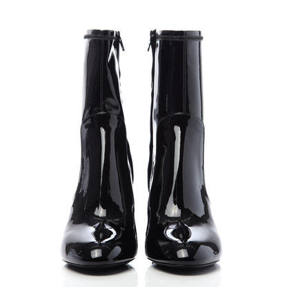 Louis Vuitton Patent Silhouette Ankle Boots 38 Black 2 of 9