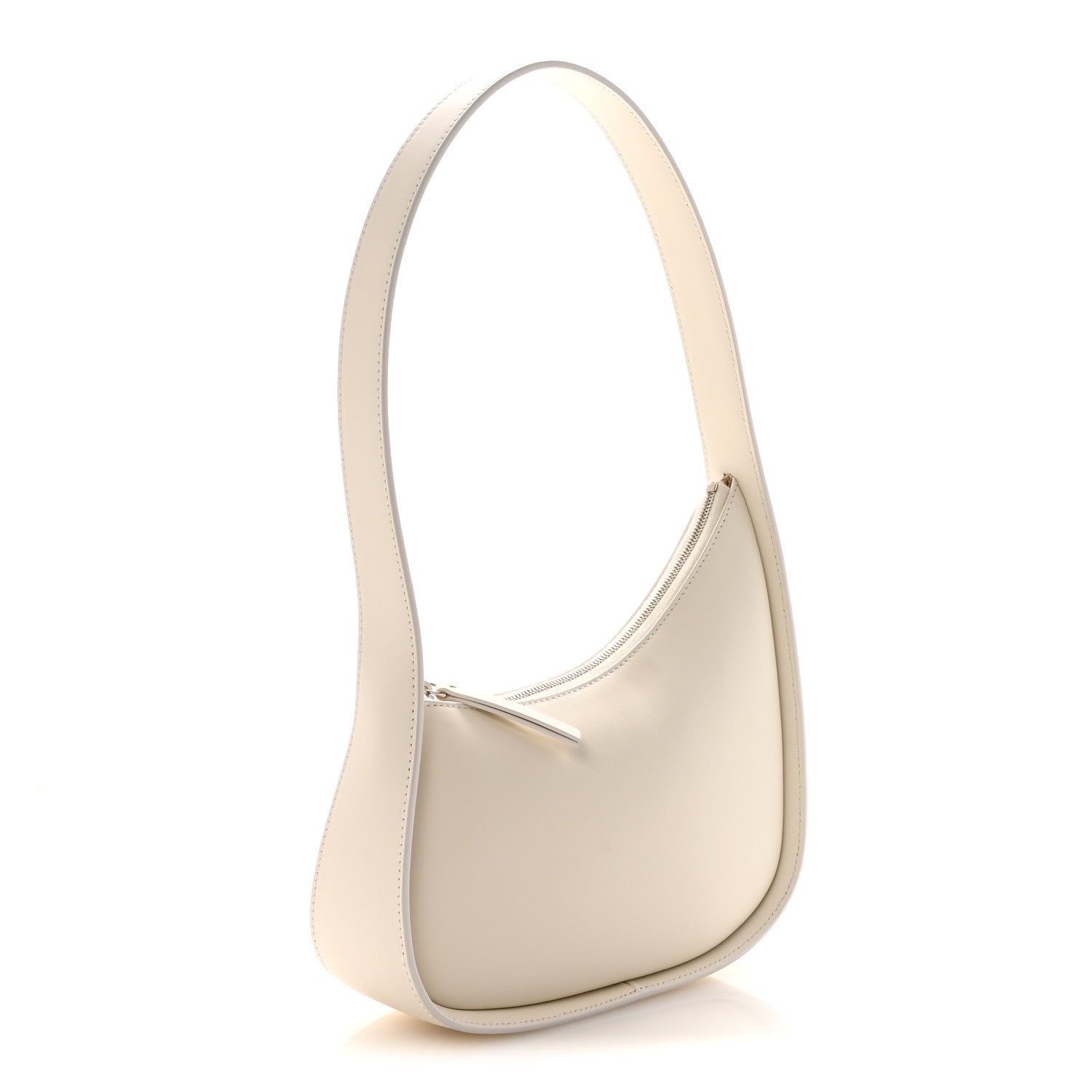 The Row Smooth Calfskin Half Moon Shoulder Bag New Ivory 3 of 9