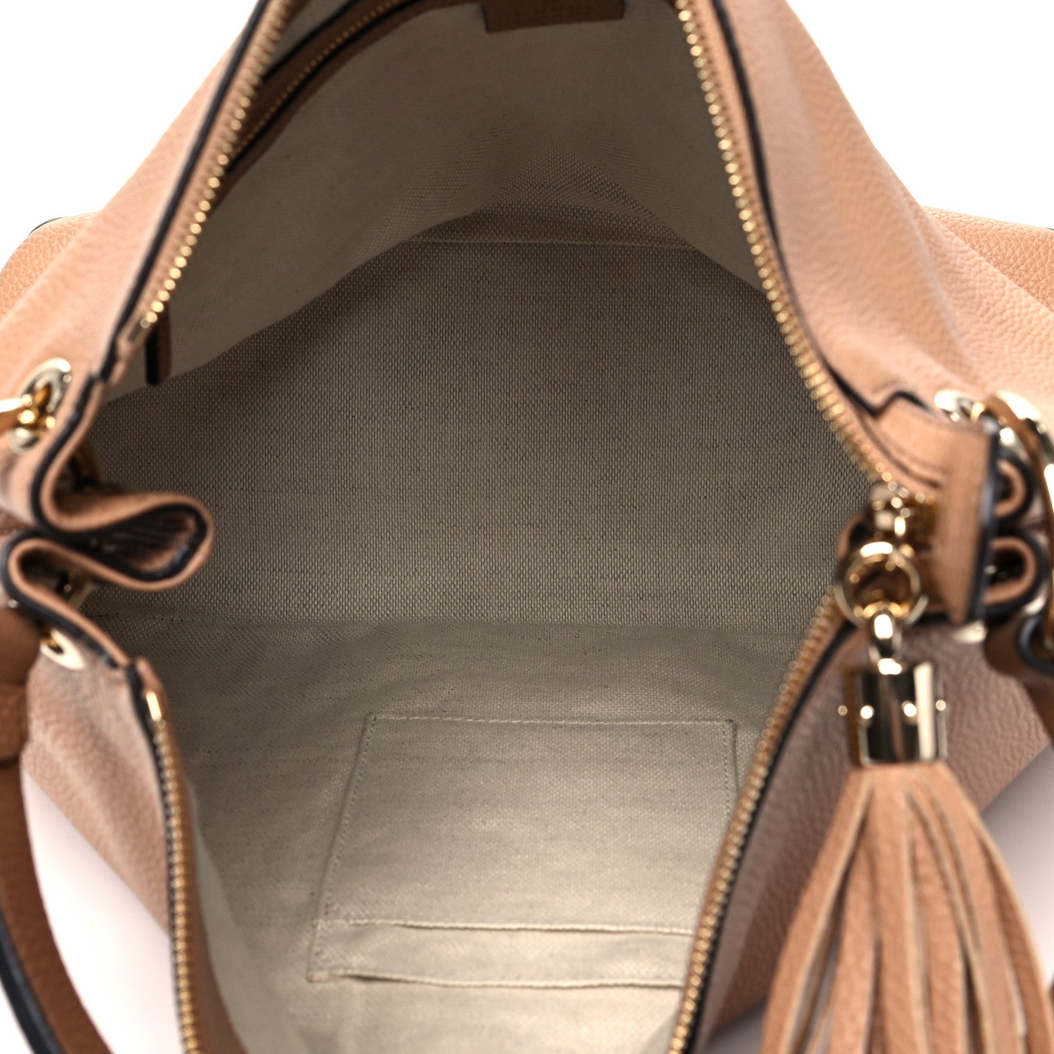 Gucci Pebbled Calfskin Large Soho Hobo Camelia 5 of 12