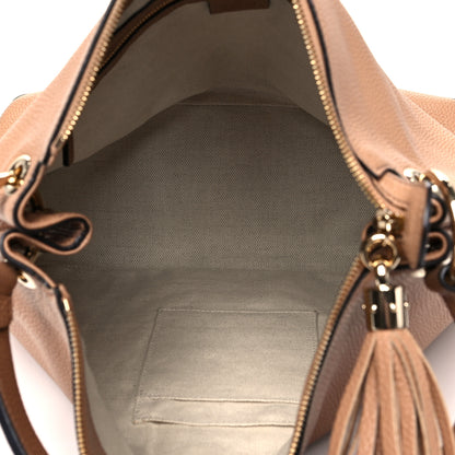 Gucci Pebbled Calfskin Large Soho Hobo Camelia 5 of 12