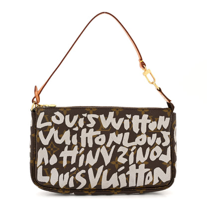 Louis Vuitton Monogram Graffiti Pochette Accessories Silver 1 of 10