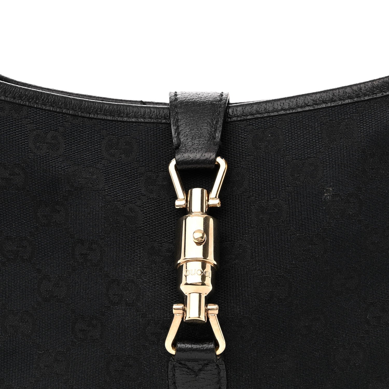 Gucci Monogram Small Jackie O Hobo Black 8 of 13