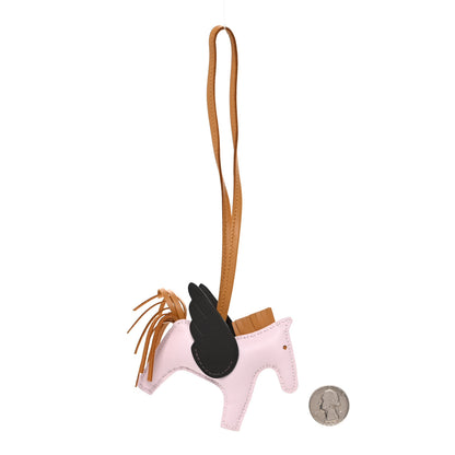 Hermes Milo Lambskin Grigri Rodeo Pegase Horse Bag Charm PM Mauve Pale Sesame Ebene 2 of 5