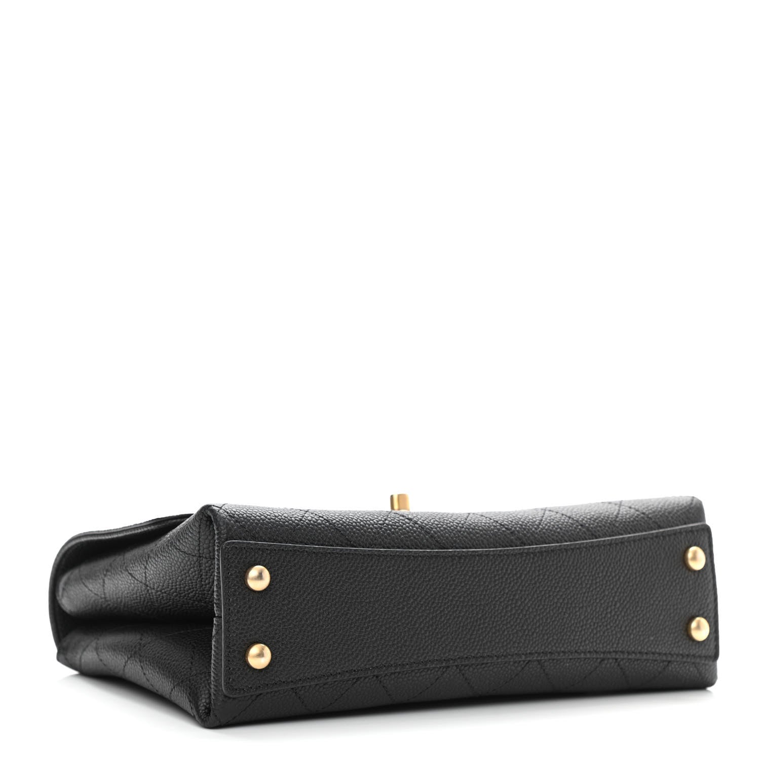 Chanel Grained Calfskin Small Stitched Flap Black 4 of 11