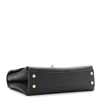 Chanel Grained Calfskin Small Stitched Flap Black 4 of 11