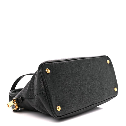 Prada Vitello Daino Dome Satchel Black 5 of 14