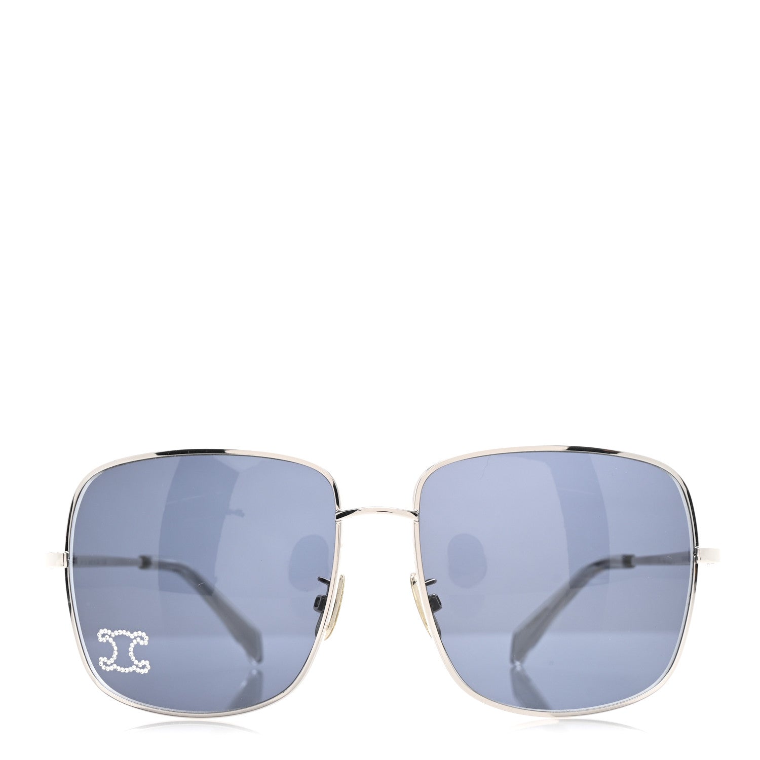 Celine Metal Rhinestone Sunglasses CL40284U Silver 3 of 7