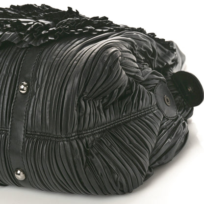 Valentino Garavani Nappa Pleated Petale Tote Black 10 of 12