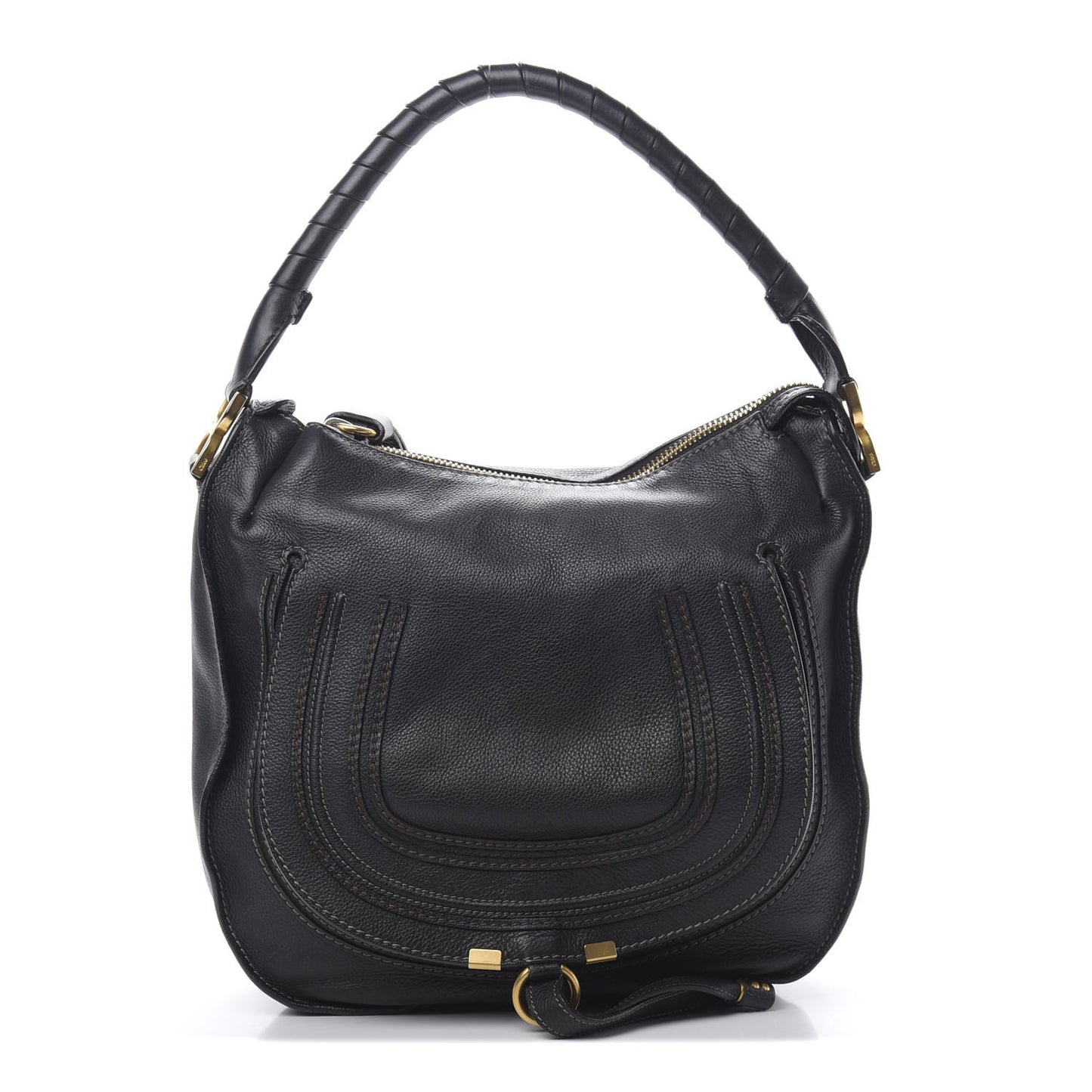 Calfskin Medium Marcie Hobo Black