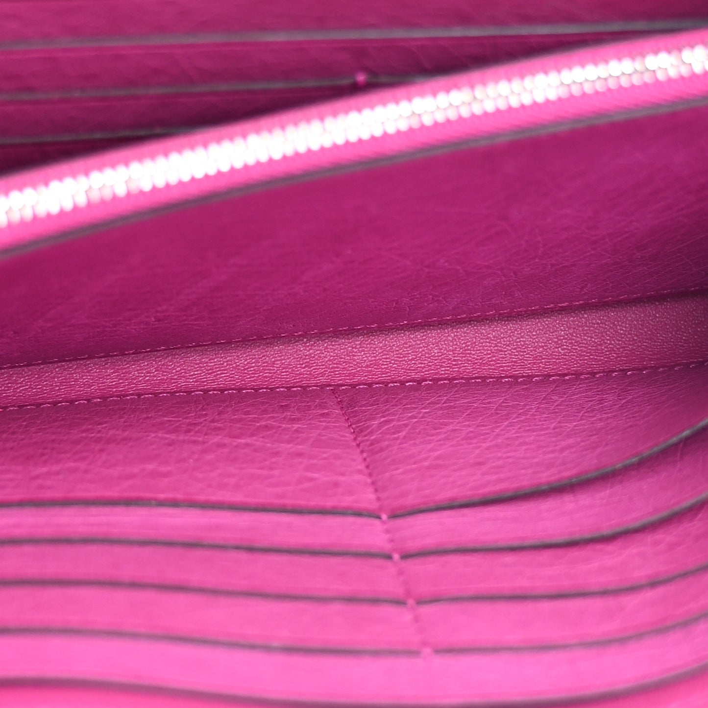Ostrich Constance Long Wallet Rose Poupre