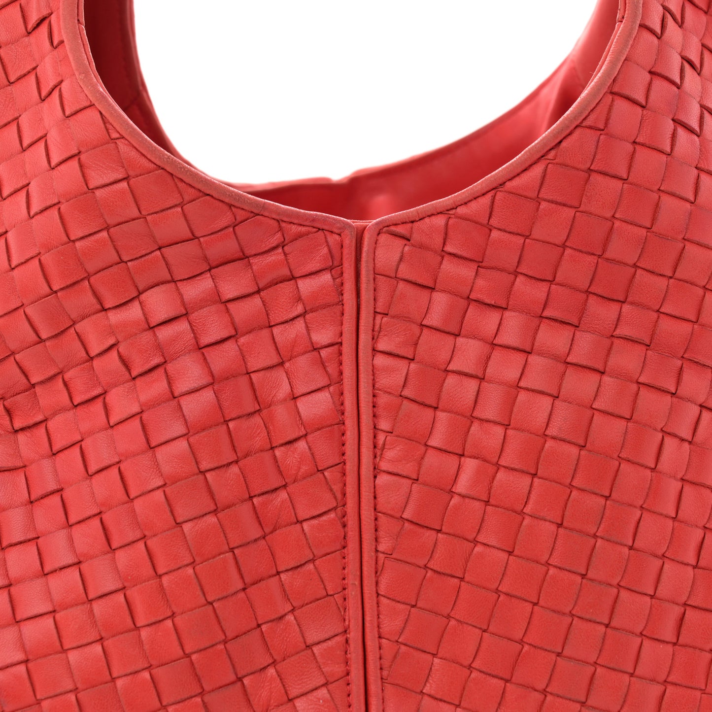 Nappa Intrecciato Ball Hobo Cardinal