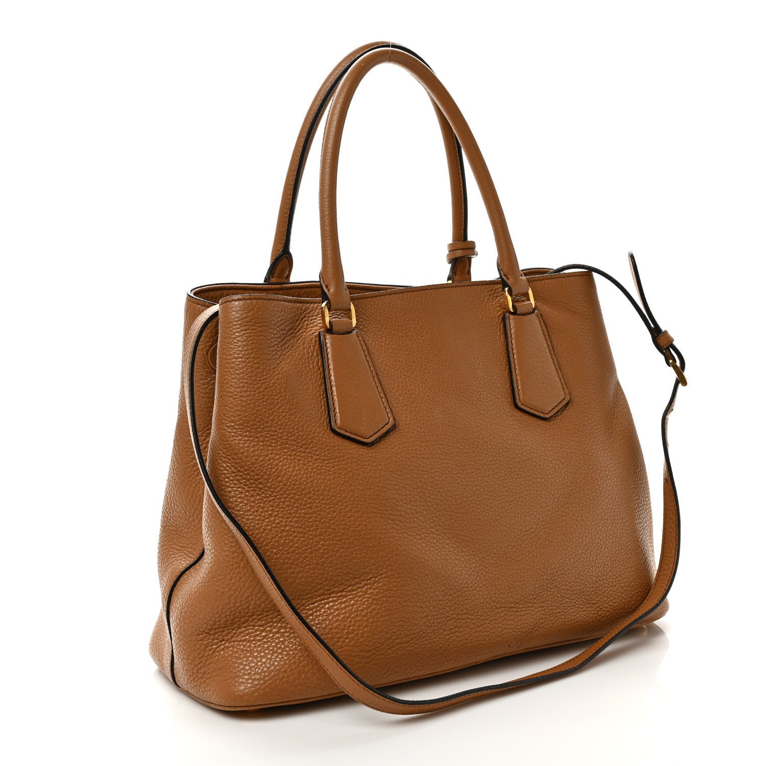 Prada Vitello Phenix Shoulder Bag Caramel 3 of 11