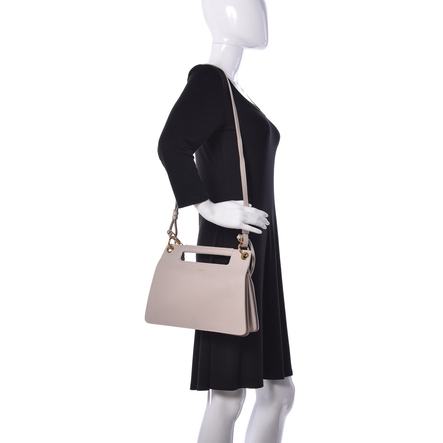 Calfskin Medium Whip Top Handle Crossbody Natural